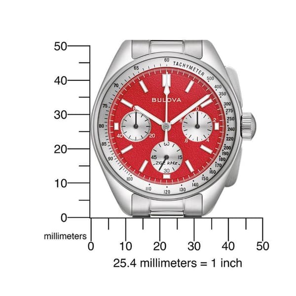 Ur - Mand - 96K115 - Rustfrit stål - Chronograph - Rød