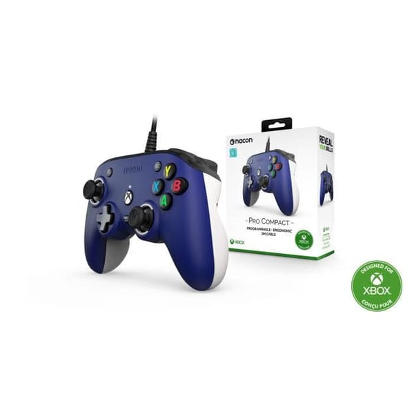 Manette Gamepad - Nacon - Pro Compact - Blå - USB - Tilpasningsdygtig
