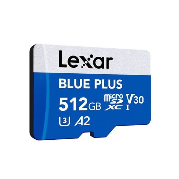 LEXAR MicroSDXC Blue Plus UHS-I 512GB V30 170MB/s med SD-kortadapter