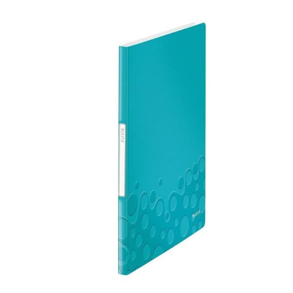 A4-mapper - LEITZ - WOW - 20 lommer - Isblå - 3D-textur