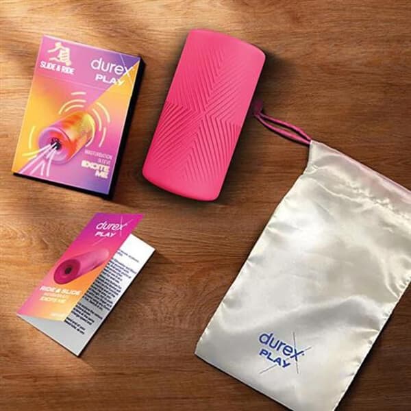 Masturbator - DUREX - Slide & Ride - Elastisk - Vattentät - Diskret reseväska