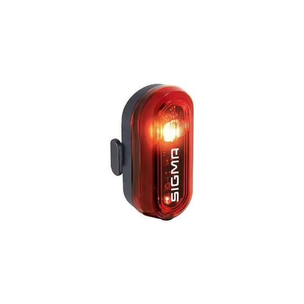 Lys til cykel med batteri Sigma LED Curve sort 1 mode (montering på sadelpind/med batteri)