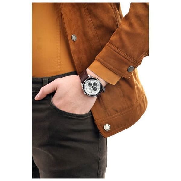 Ur - CASIO - Edifice EFR526L-7A - Brun læder - Rustfrit stål - Let vandtæt