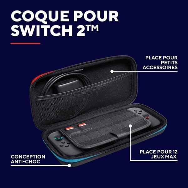 Pung til Nintendo Switch 2 - TRUST - GXT 1251 - Stødabsorberende - Plads til 4 Joy-Cons - Sort