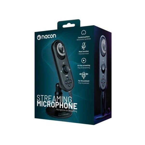 Mikrofon USB - NACON - Streaming PC - Kardioid - Justering av gain - Kompakt design
