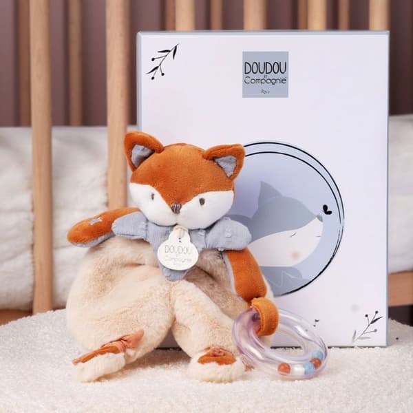 Doudou rangle Timo - 18 cm - DOUDOU ET COMPAGNIE - Beige