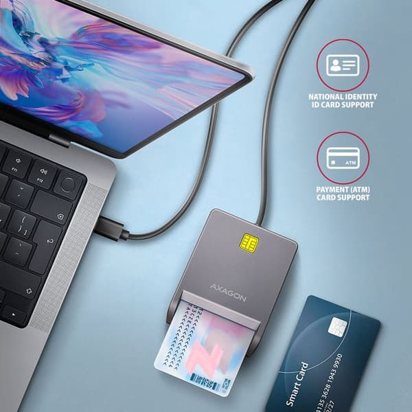 AXAGON CRE-SM3TC USB-C kortl
