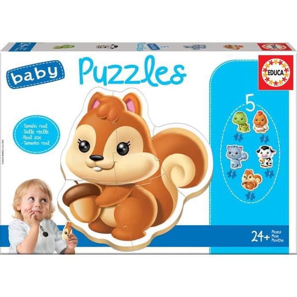 Puzzle Dyr - EDUCA - 24 brikker - Til børn fra 2 år og opefter