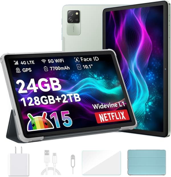 Tablett - BLACKVIEW - Tab 60 Pro - 10,1" HD+ - 128 Go - Android 14 - Grön