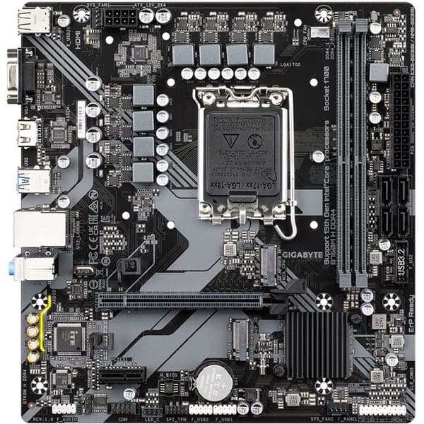 Moderkort - GIGABYTE - B760M H DDR4 - Format Micro-ATX - Chipset Intel B760 - DDR4