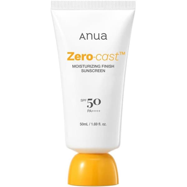 ANUA Zero-Cast Moisturizing Finish Solcreme til Ansigt SPF 50 PA++++ - 50 ml