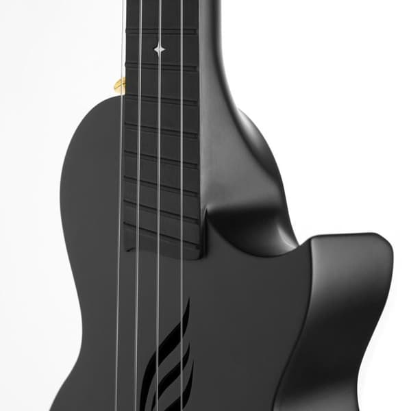 Cascha HH 2258 sæt koncertukulele i sort kulfiber