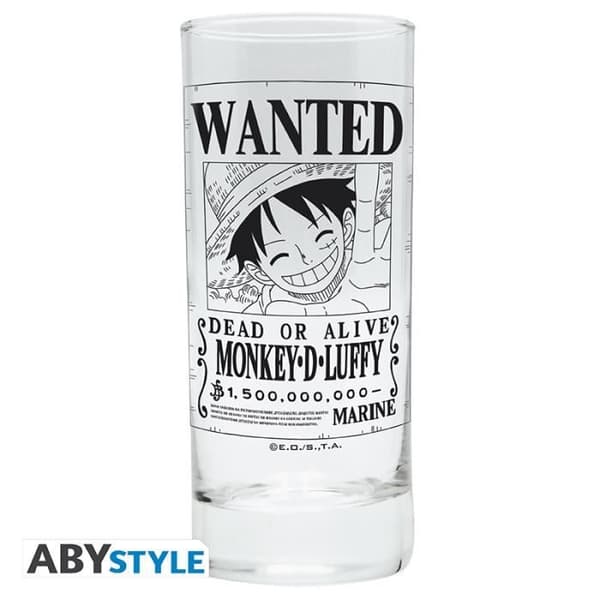 Verres - Efterlyst - One Piece - Pack om 3 - 29 cl - Diskmaskinssäker