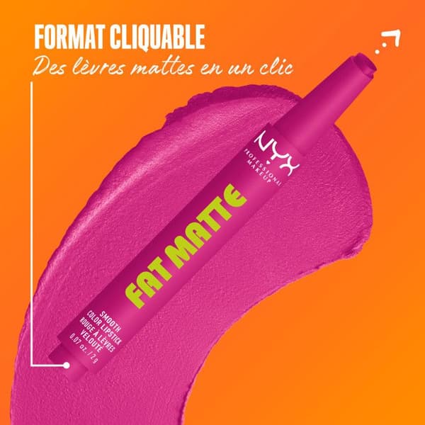NYX Professional Makeup Fat Matte Læbestift Mat Cremet Fluffy Fuchsia