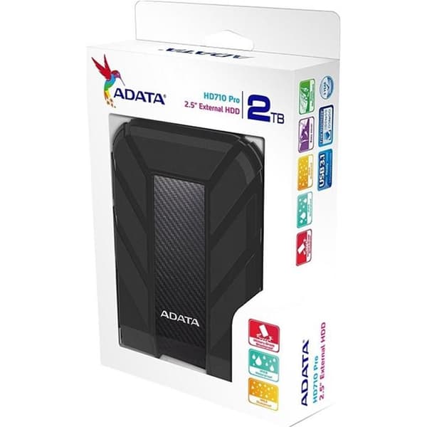 ADATA HD710P 2 TB extern hårddisk - USB 3.1 - Svart
