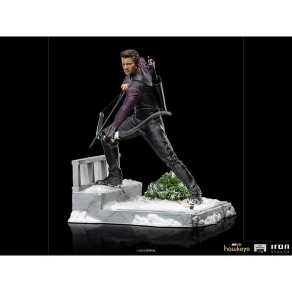 Statuett - IRON STUDIOS - Hawkeye - 1/10 - Polystone - 19,5 cm - Officiell Marvel-licens