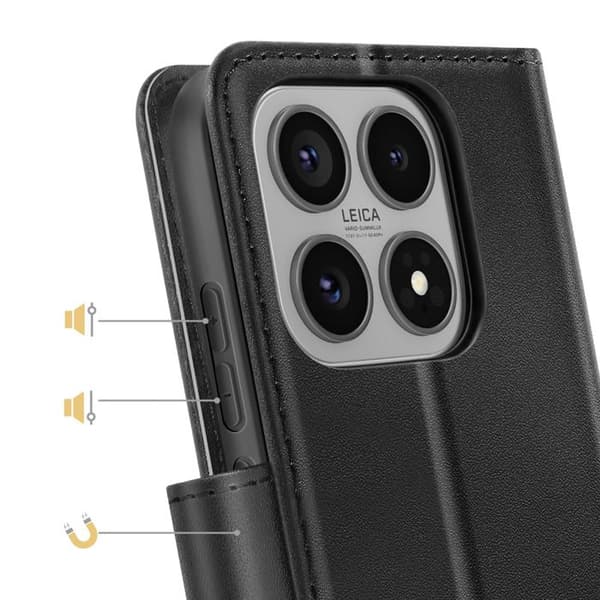 Pungetui til Xiaomi 17 med støtte til Field Notes, stødabsorberende taktisk sort