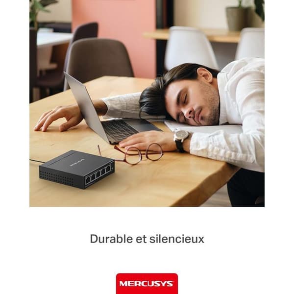 Switch til skrivebord - MERCUSYS - MS105GS-M2 - 5 porte 2,5 Gbps - Metalhus - Plug & Play
