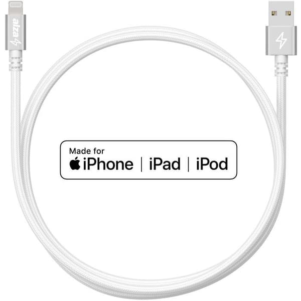 Datakabel - ALZAPOWER - AluCore - USB-A till Lightning - 2m - Silver - MFi