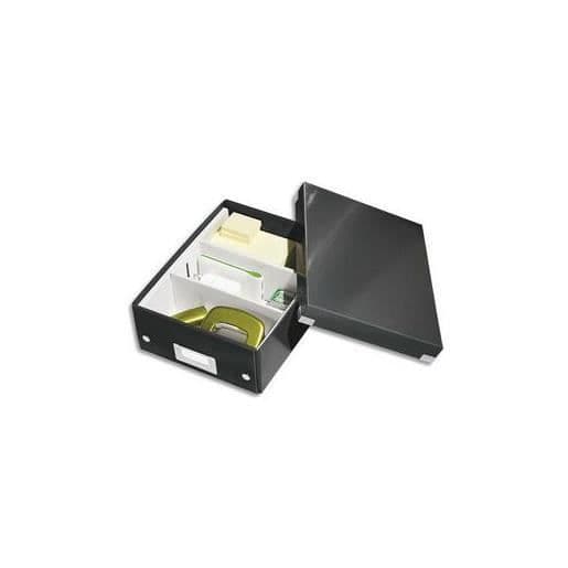 Opbevaringsboks - LEITZ - Click & Store WOW - Lille - Sort - Stabelbar - Fleksible rum