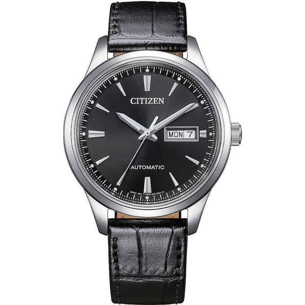 Klocka - Stål, Svart Läder - Citizen - NY4058-01E