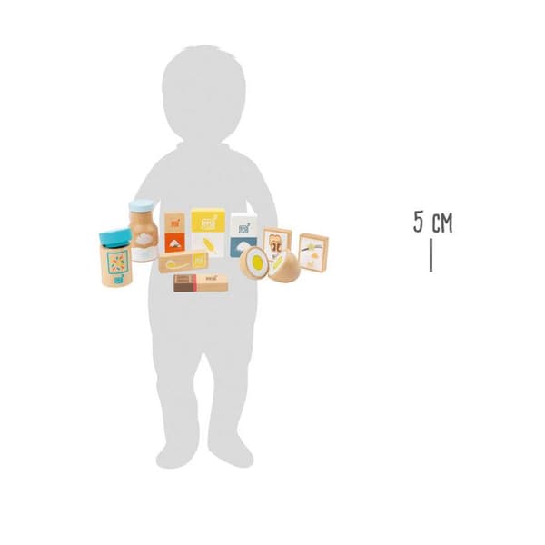 Imitationslegetøj - SMALL FOOT - Junior konditor i træ - 10 dele - Beige - 3 til 6 år