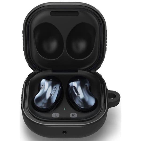Etui - SPIGEN - Rugged Armor - Blød - Sort - Kompatibel med Galaxy Buds Live/Pro