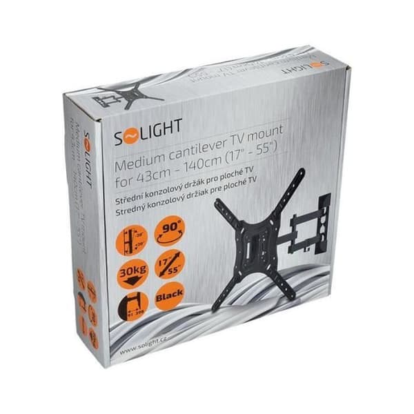 Support TV - SOLIGHT - 1mk22 - Tilte ± 20° - Rotation ± 90° - Maks. last 30 kg