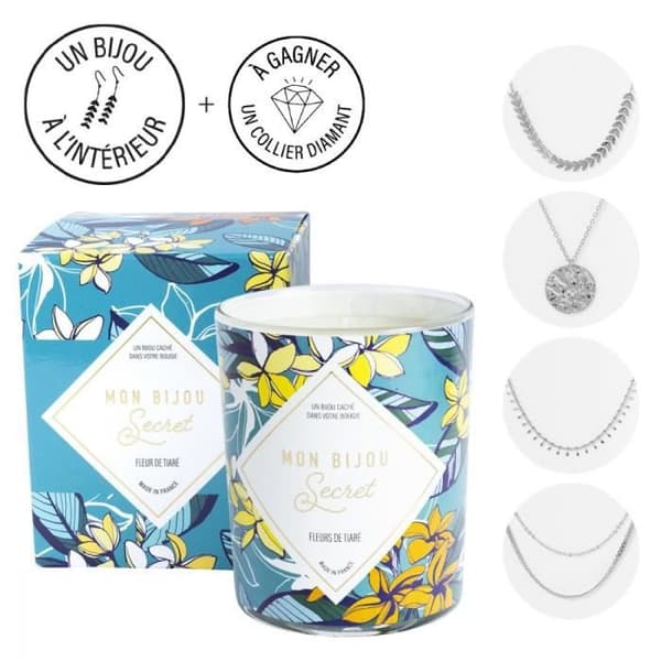 Bougie Bijou parfumée - Fleur de tiaré Sølv Halskæde