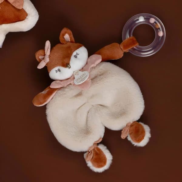 Doudou rangle Mina - 18 cm - DOUDOU ET COMPAGNIE - Beige