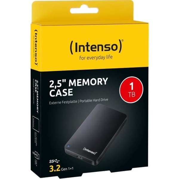 Bärbar extern hårddisk - INTENSO - HDD 3.2' - 1 TB - Antracit