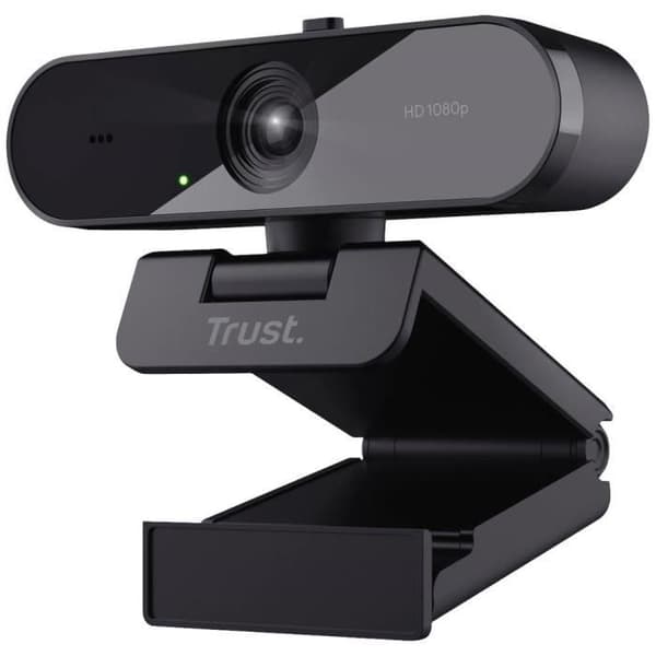 Webcam Full HD - TRUST - TW-200 - 1920x1080 pixels - Langdistance mikrofon - Sort