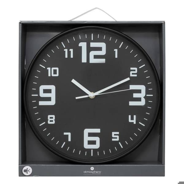 Sølvur "Silence" sort D30cm - Atmosphera Indretningsskaber