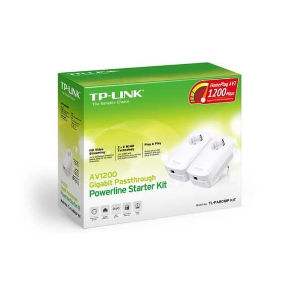 TP-LINK Kit Powerline AV1200 1 Ethernet-port