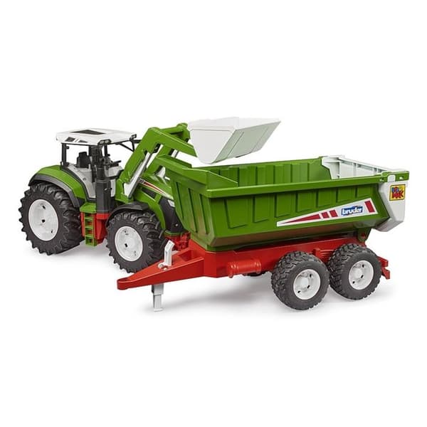 Landbrugs Traktor - Bruder - ROADMAX - Frontlæsser - Tiptrailer - Grøn