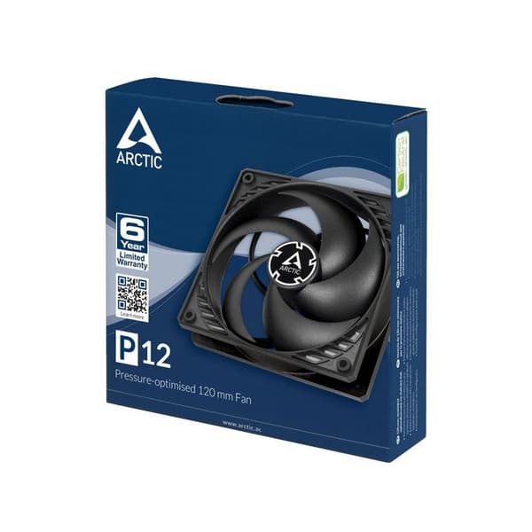 Ventilator kabinet - Arctic - P12 - 120mm - 56.3 CFM - 1800 omdr/min - Sort