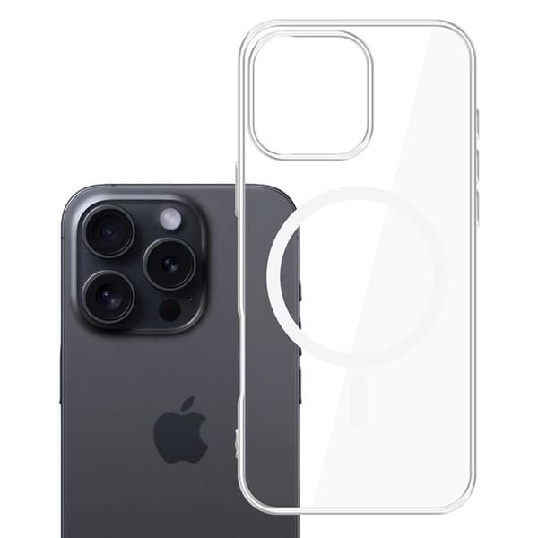 Coque 3mk Clear MagCase för iPhone 16 Pro Max - Transparent
