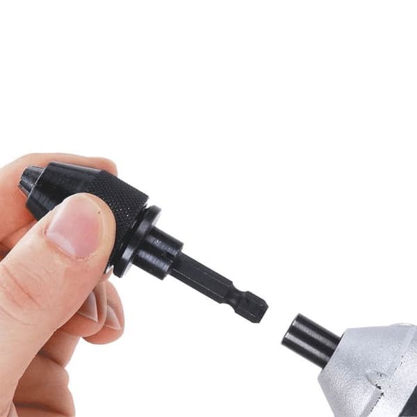 Nøglefri metalpatron - WOLFCRAFT - Ø 6,5 mm - Stål - Sort