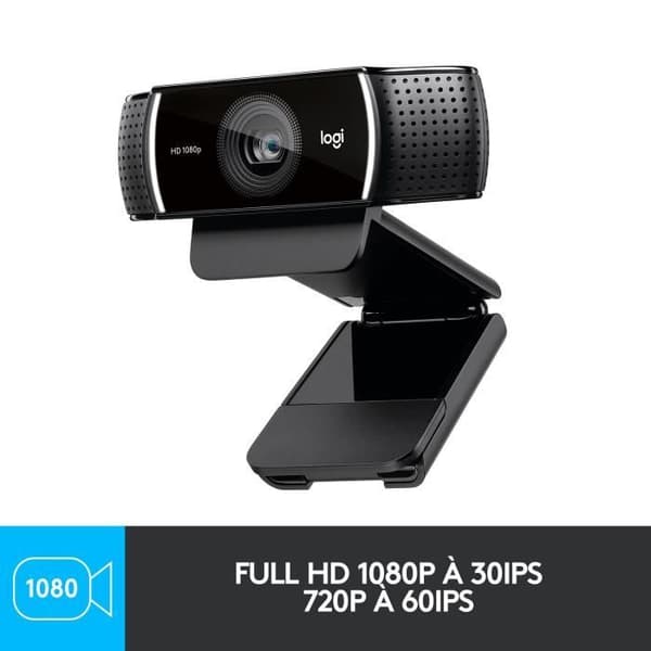 Webcam - Full HD 1080p - Logitech G - C922 Pro - Indbygget mikrofon - Stream