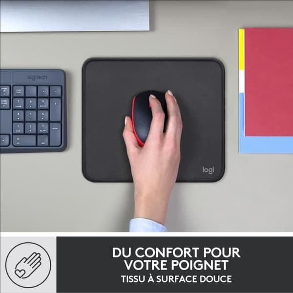 Musemåtte - Logitech - Studio Series - Easy Glide - Sort