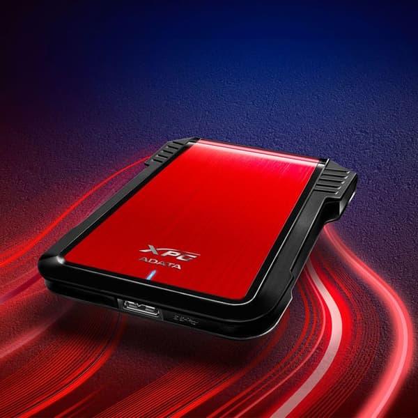 HDD/SSD kabinet - ADATA - EX500 - 2.5" - USB/SATA III - Sort/Rød
