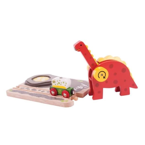 BigJigs Legetøj - Dinosaur Crane - Garage - Togstation - Lufthavn - Havn - Hus - Bygning