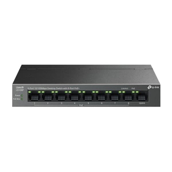 Switch - TP-LINK - LS109P - 8 porte - PoE+ - 10/100Mbps - Desktop