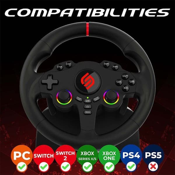 Volant gaming - SUBSONIC - Dubbel joystick LED - PS4 PC Switch Switch 2 Xbox One Xbox Series