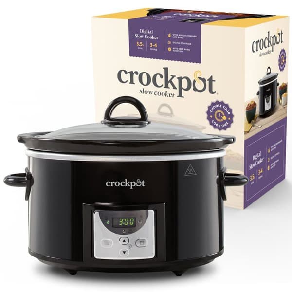 Digital slow cooker - Crock-pot - CSC113X - 3.5 l - Programmable timer - EU 2-pin plug - Black