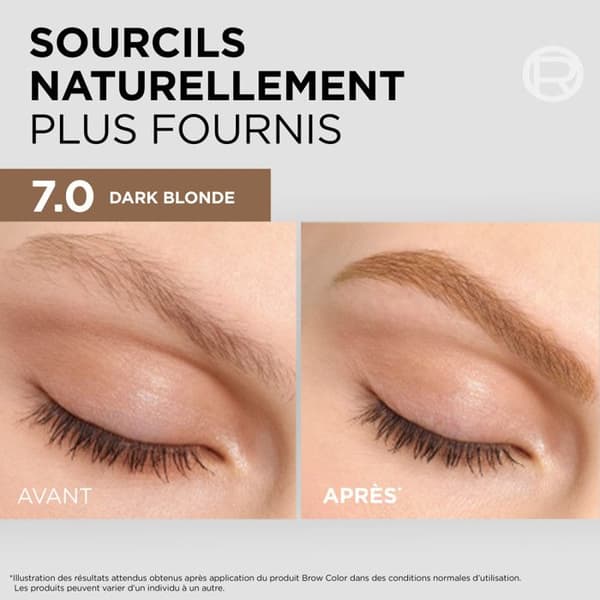L'Oréal Paris brynfarve 7.0 Mørkeblond - farve af øjenbryn