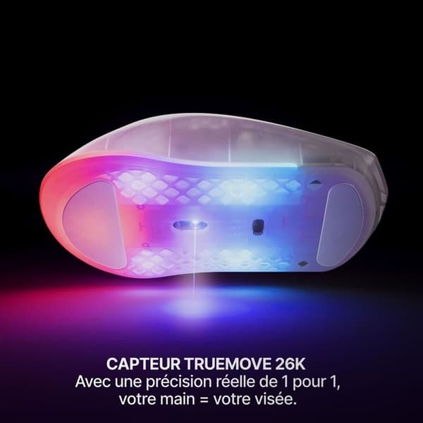 Souris Steelseries gaming trådløs Aerox 3 Wireless Gen 2 Ghost