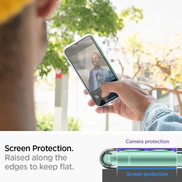 iPhone 11 Cover - Spigen - Liquid Crystal - Transparent - Blød TPU - Ridsefast