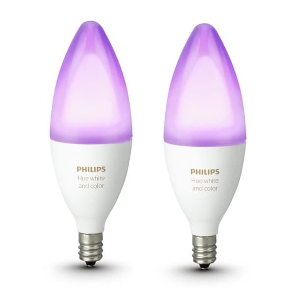 PHILIPS HUE E14 x 2 smarta glödlampor - Flerfärgad