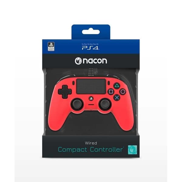 Spelkontroll - Nacon - Gaming Illuminated Compact Controller - Röd - Trådbunden - PS4